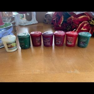 Yankee Christmas candles, holders and tea lights